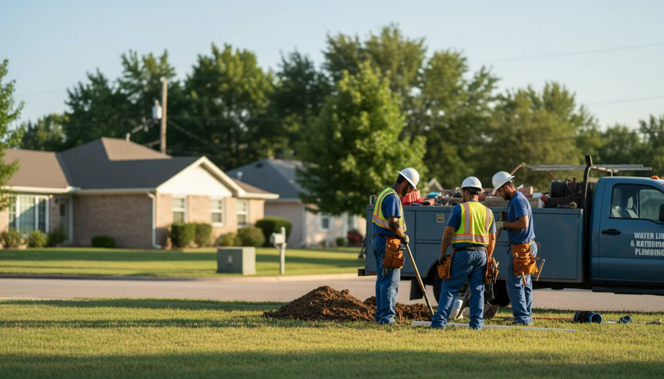 Residential water line and bathroom plumbing service in Farmerville, LA